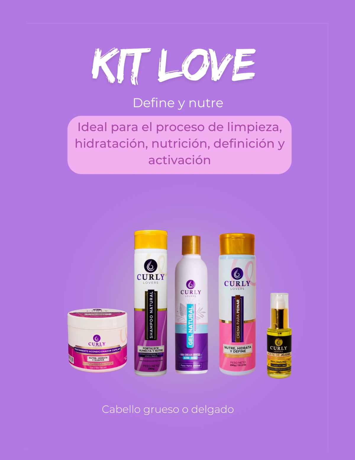 Kit Love 💜 para cabello grueso