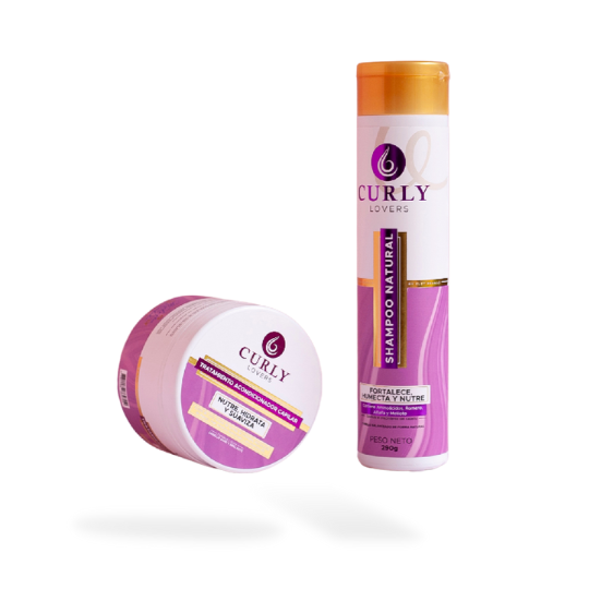 KIT CURLY SHOWER - Shampoo Natural y Tratamiento Acondicionador (2 pack)